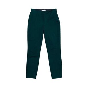 Everlane Pant Women's Size 8 US Dark Forest Green Stretch Cotton "The Side-Zip"